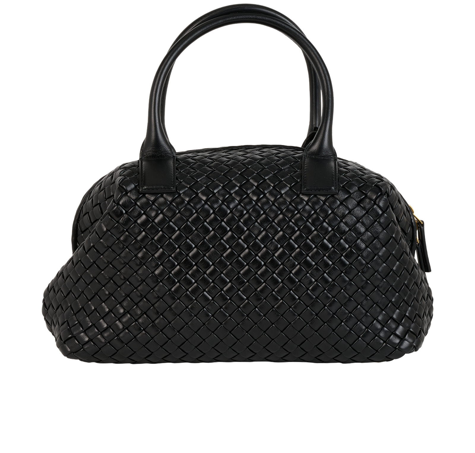 Medium Bauletto, &pound;1,500, Handbags, Black, Leather, Back view